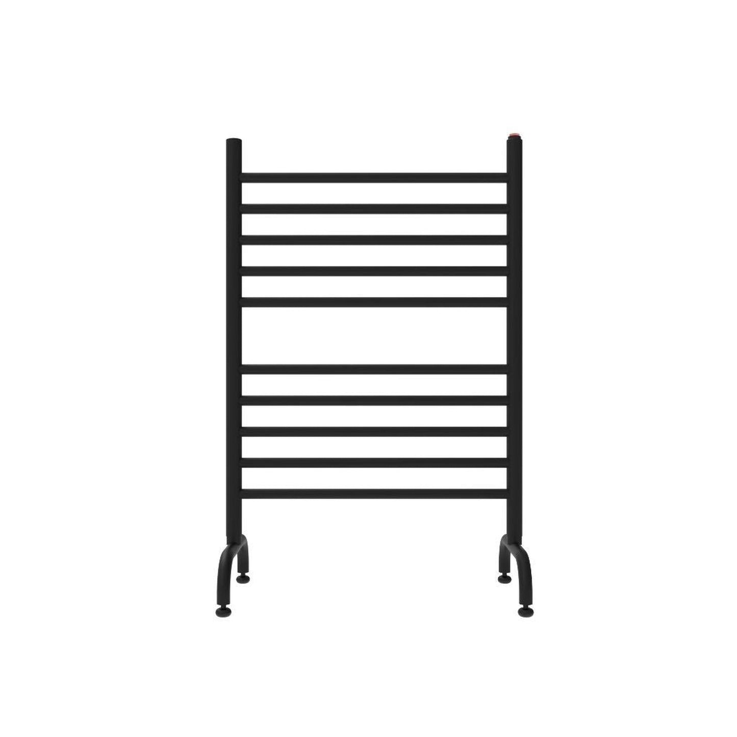 Amba Solo 24" Freestanding Matte Black Plug-In Towel Warmer