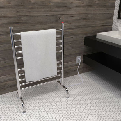 Amba Solo 24" Freestanding Polished Stainless Steel Plug-In Towel Warmer