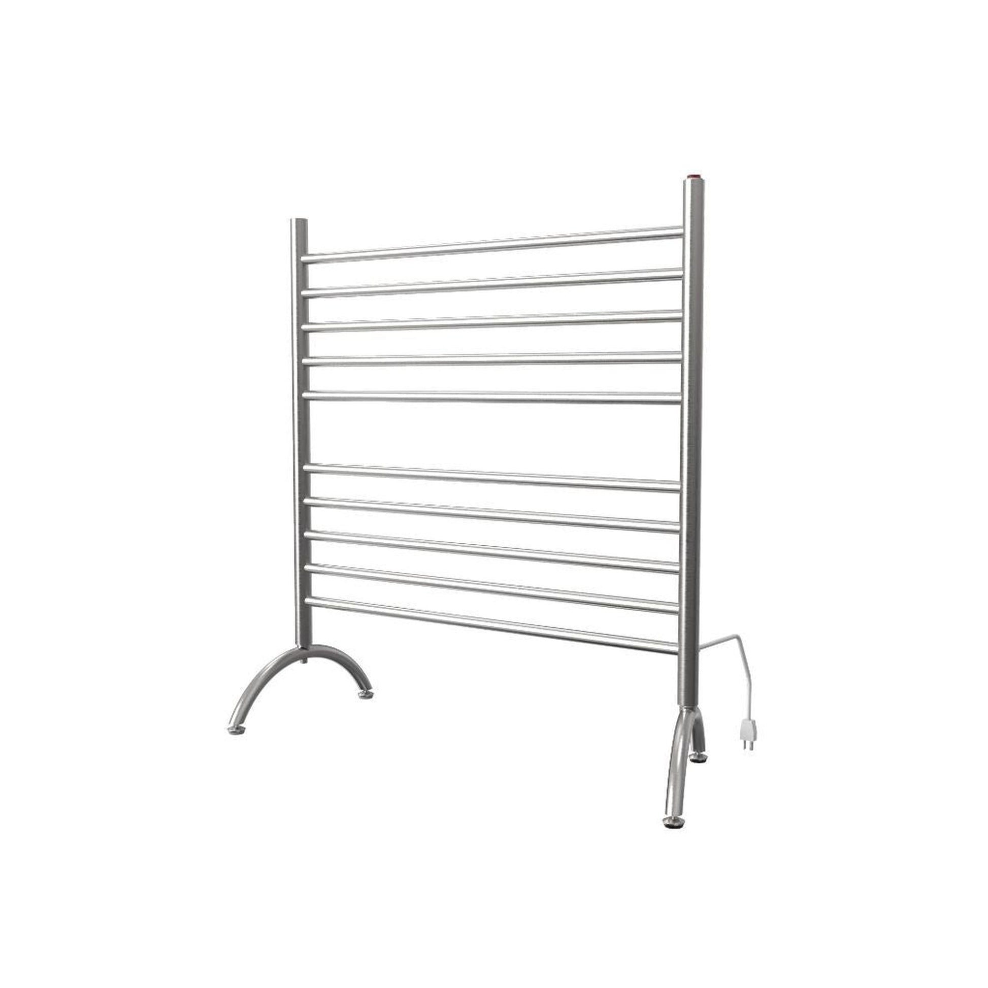 Amba Solo 33" Freestanding Brushed Stainless Steel Plug-In Towel Warmer