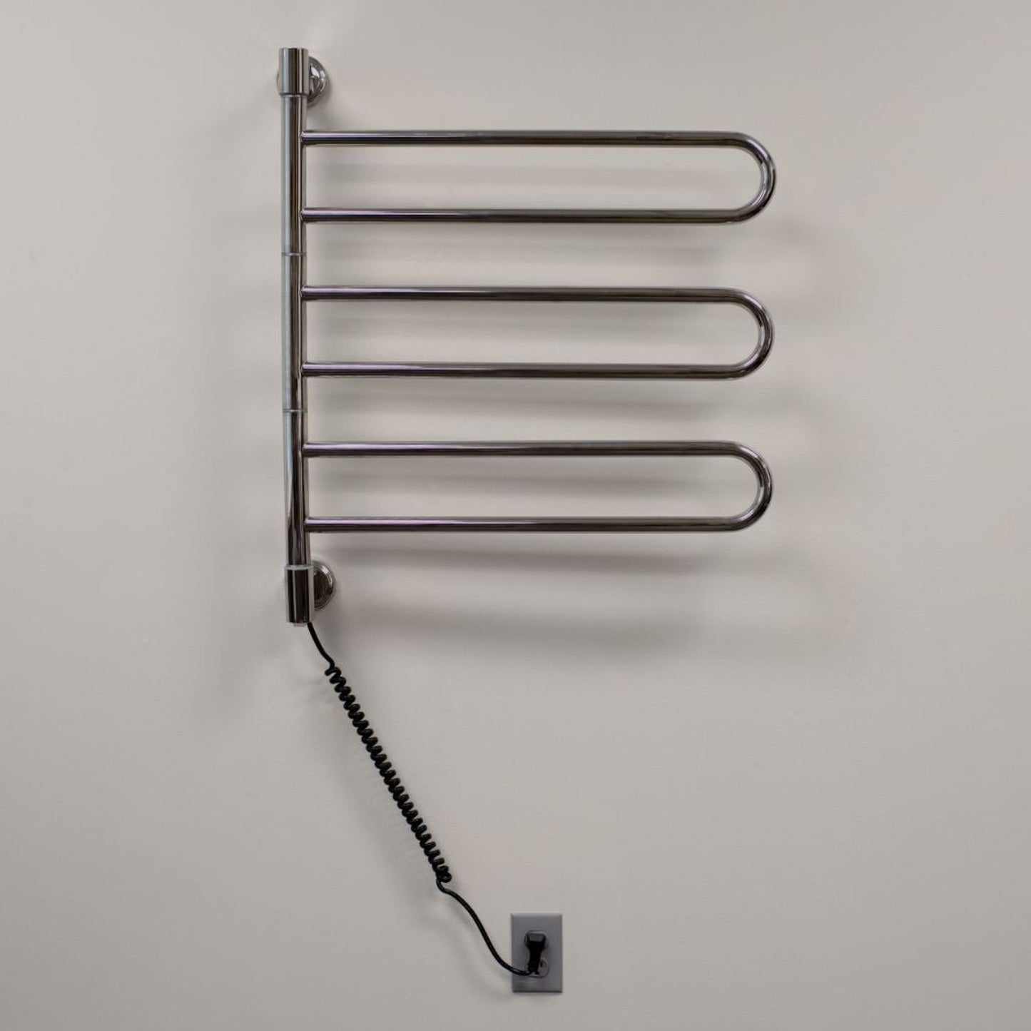 Amba Swivel Jill 6-Bar Polished Stainless Steel Plug-In Towel Warmer