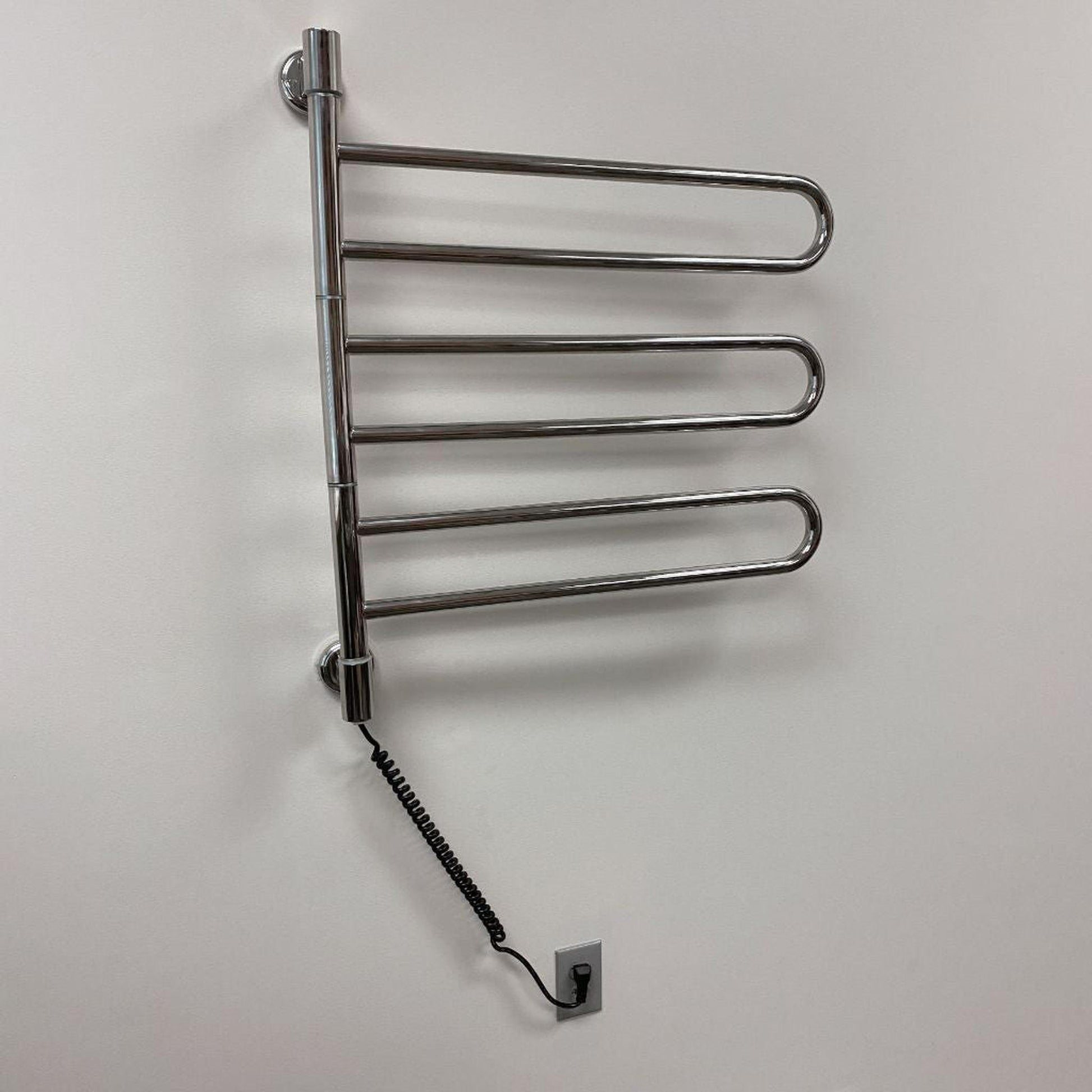 Amba Swivel Jill 6-Bar Polished Stainless Steel Plug-In Towel Warmer