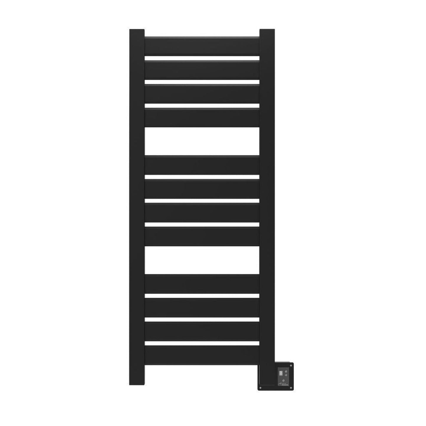 Amba Vega 22" x 55" 12-Bar Matte Black Hardwired Towel Warmer