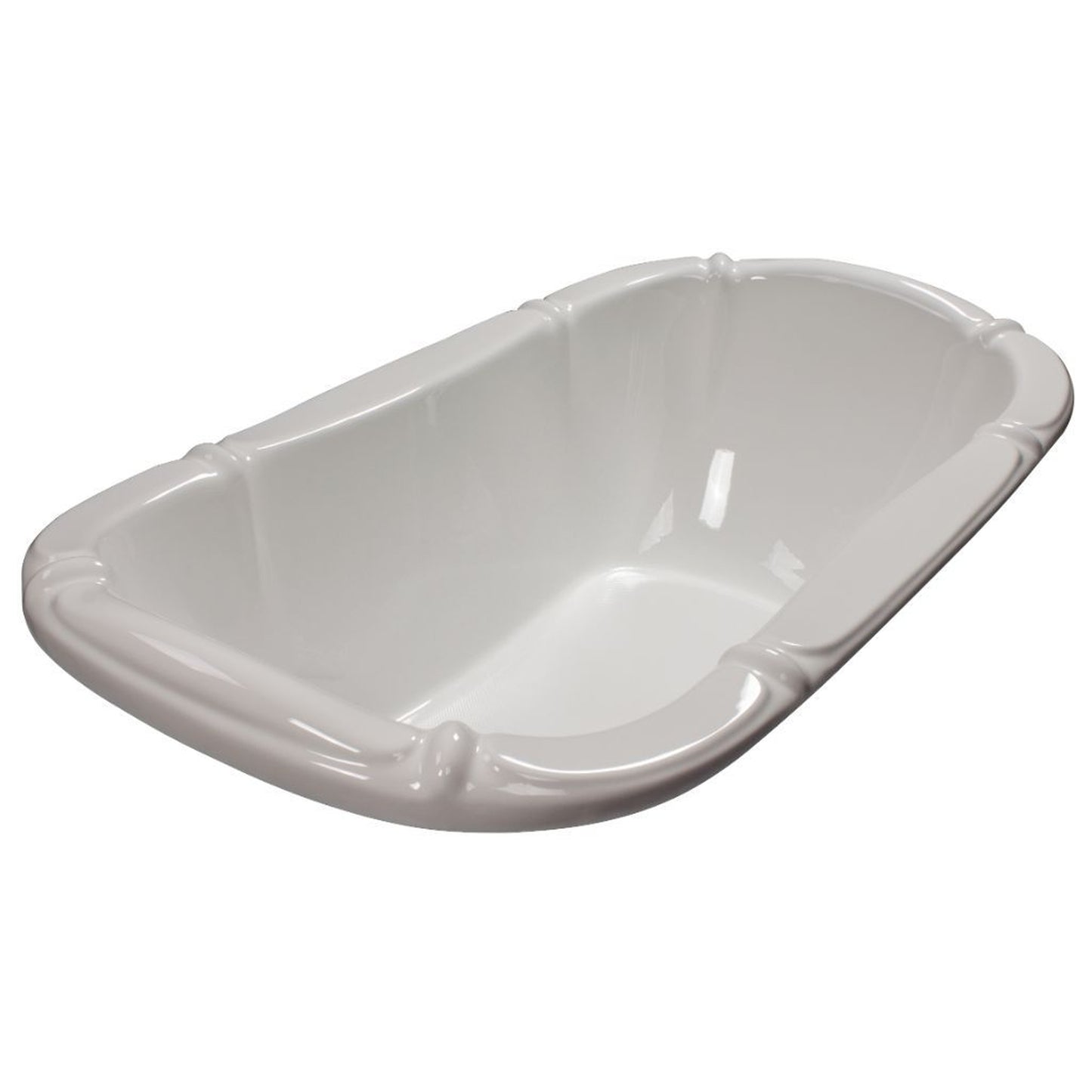 American Acrylic 39″ x 69″ White Rectangular Soaking Drop-In Bathtub With Drain Overflow Assembly and Air-Jet
