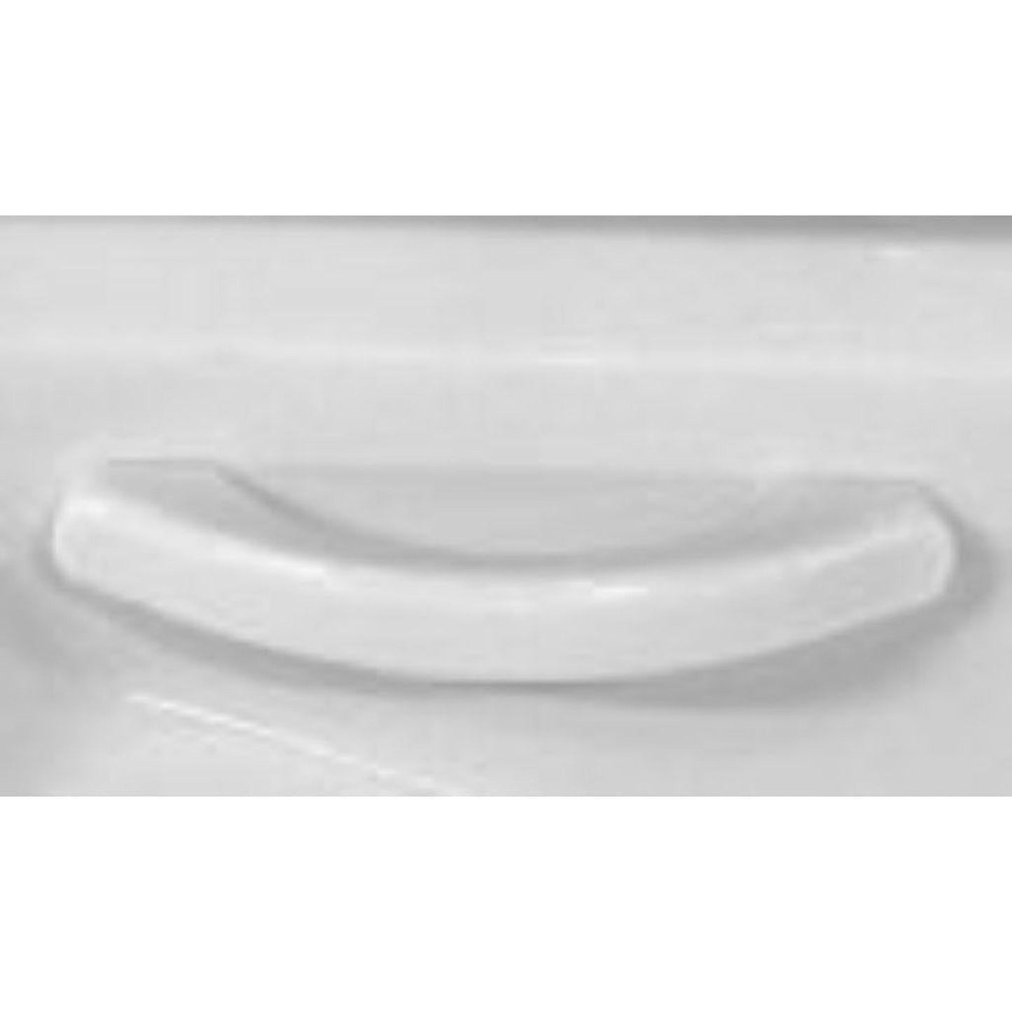 American Acrylic 67.75" x 29.125" White Slipper Style Freestanding Soaking Bathtub