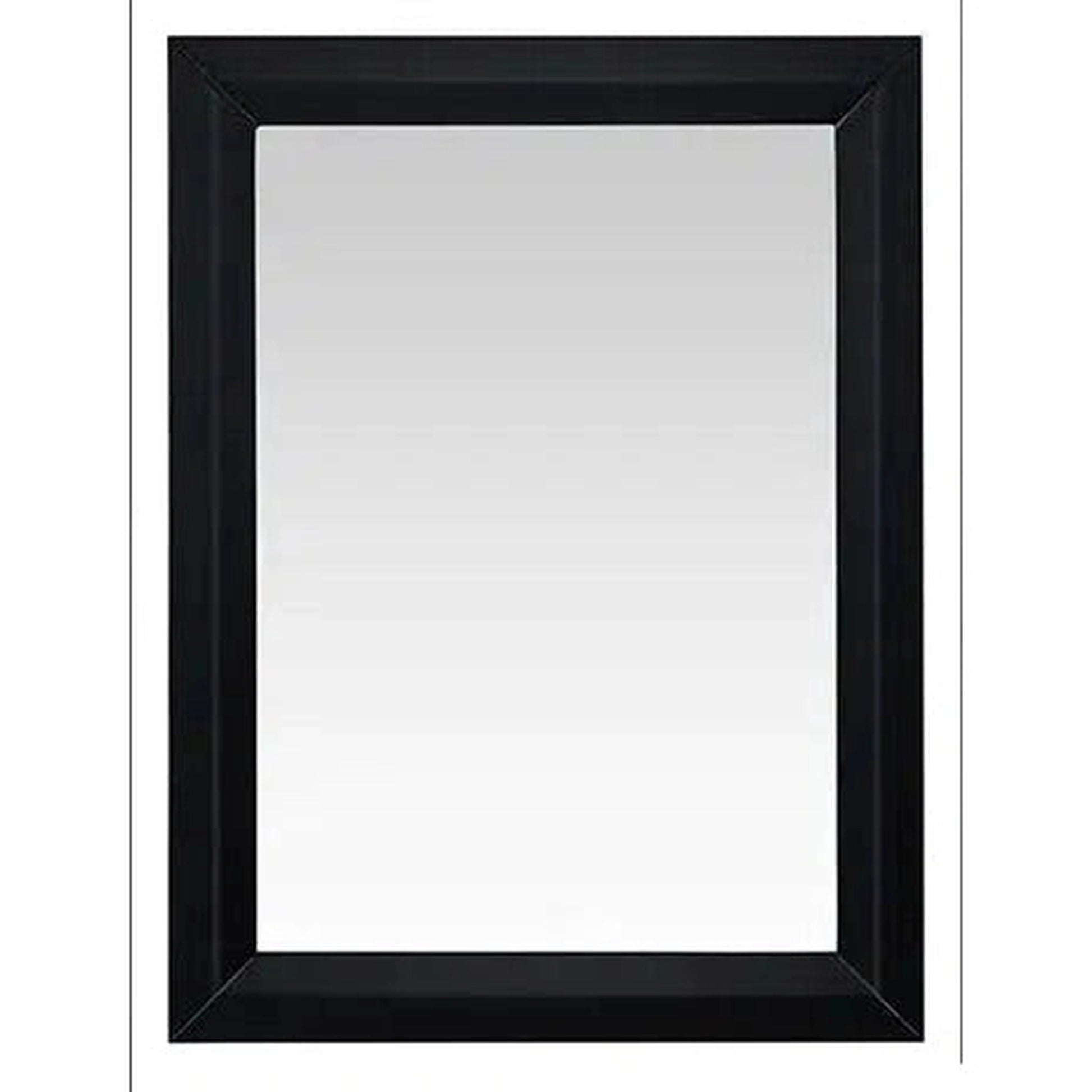 Ancerre Designs 24" x 32" Rectangle Black Onyx Solid Wood Framed Bathroom Vanity Mirror With Mounting Hardware