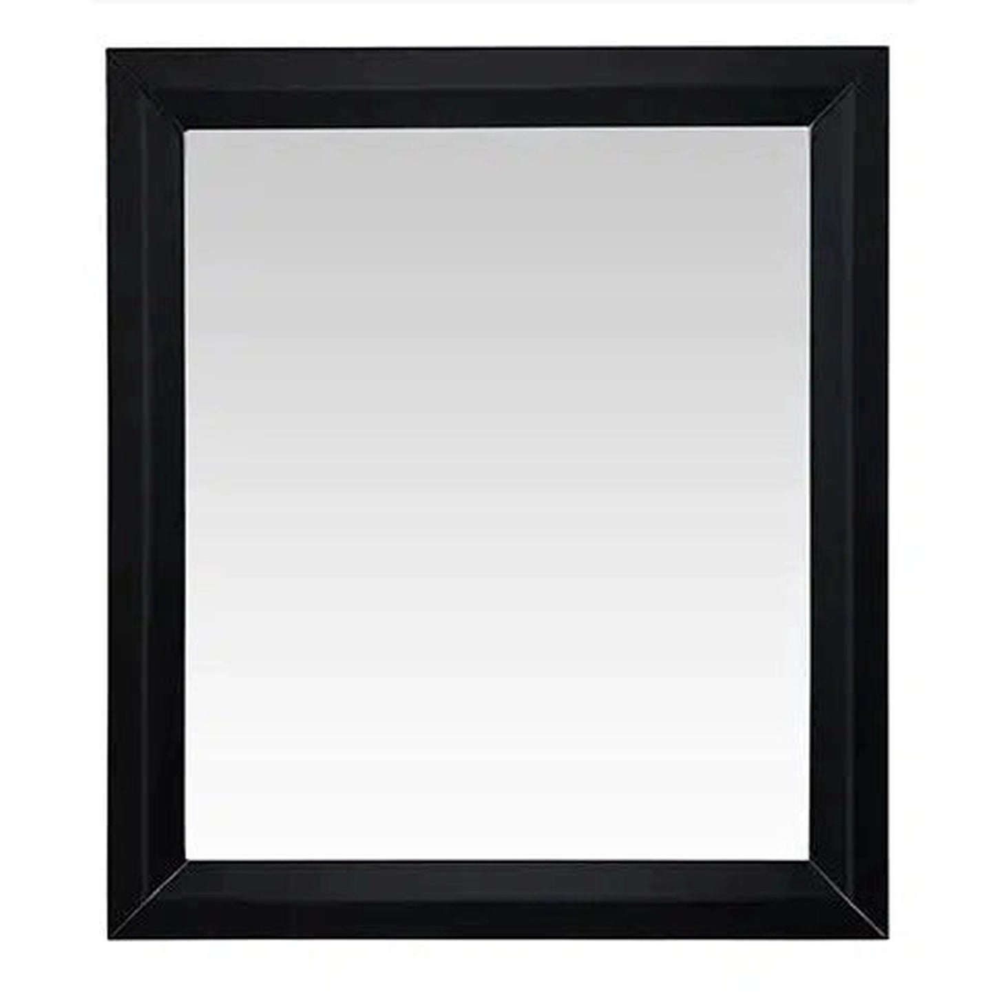 Ancerre Designs 28" x 32" Rectangle Black Onyx Solid Wood Framed Bathroom Vanity Mirror With Mounting Hardware