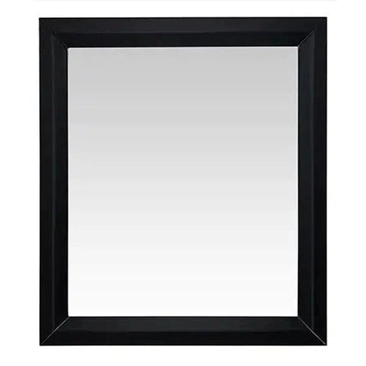 Ancerre Designs 28" x 32" Rectangle Black Onyx Solid Wood Framed Bathroom Vanity Mirror With Mounting Hardware