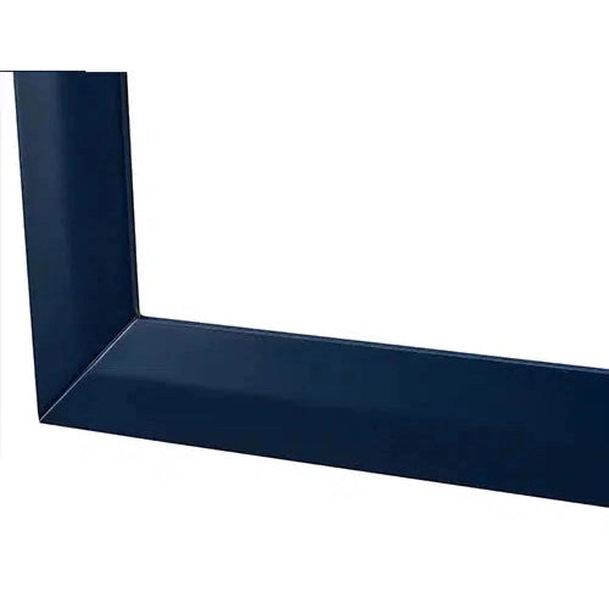 Ancerre Designs 28" x 32" Rectangle Heritage Blue Solid Wood Framed Bathroom Vanity Mirror With Mounting Hardware