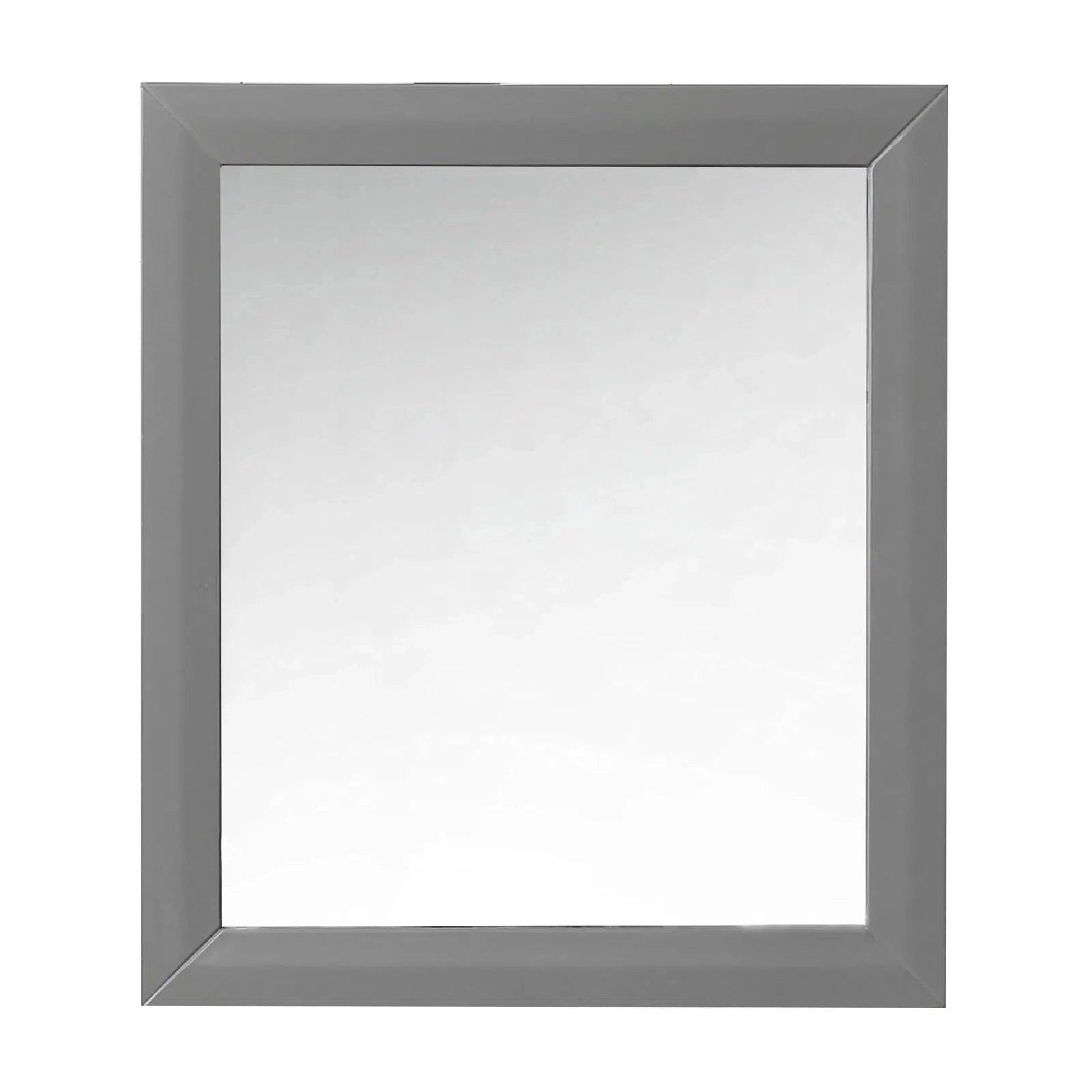 Ancerre Designs 28" x 32" Rectangle Sapphire Gray Solid Wood Framed Bathroom Vanity Mirror With Mounting Hardware