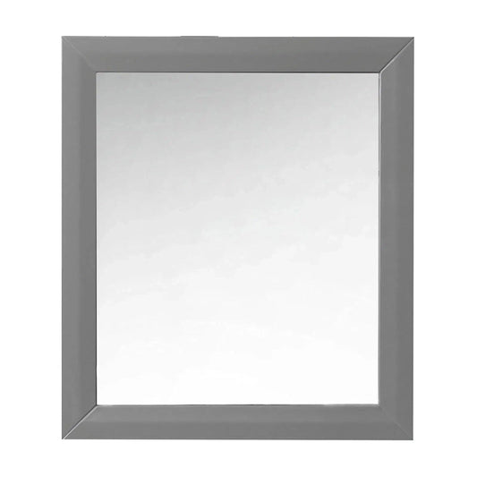 Ancerre Designs 28" x 32" Rectangle Sapphire Gray Solid Wood Framed Bathroom Vanity Mirror With Mounting Hardware