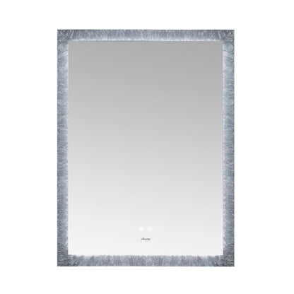 Ancerre Designs Frysta 24" x 40" Modern Rectangular LED Lighted Frameless Bathroom Vanity Mirror With Defogger, Dimmer and Mounting Hardware