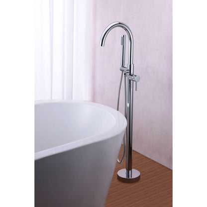 ANZZI Coral Series 2-Handle Polished Chrome Clawfoot Tub Faucet With Euro-Grip Handheld Sprayer