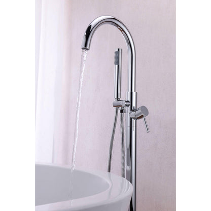 ANZZI Coral Series 2-Handle Polished Chrome Clawfoot Tub Faucet With Euro-Grip Handheld Sprayer