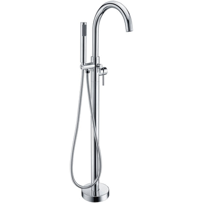 ANZZI Coral Series 2-Handle Polished Chrome Clawfoot Tub Faucet With Euro-Grip Handheld Sprayer