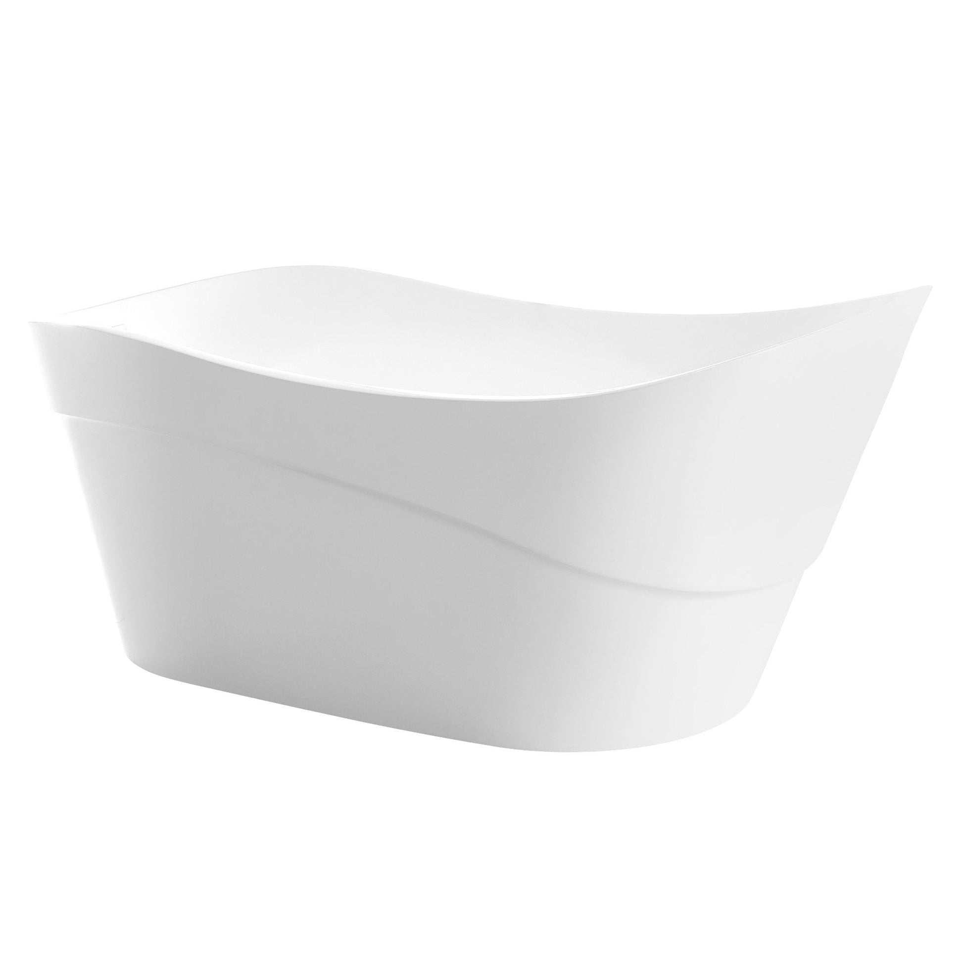 ANZZI Kahl Series 67" x 31.5" Freestanding Glossy White Bathtub