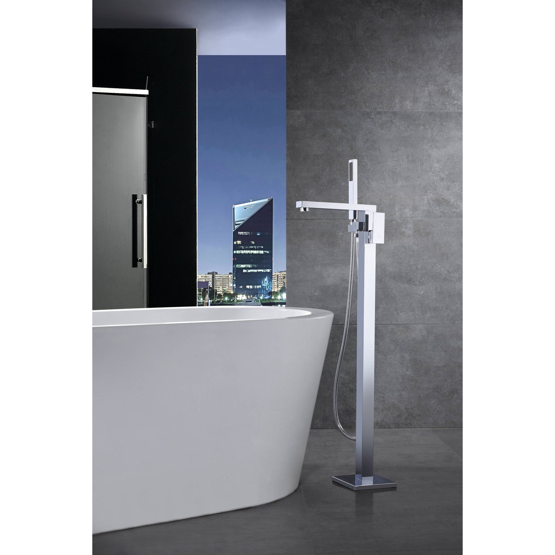 ANZZI Khone Series 2-Handle Polished Chrome Clawfoot Tub Faucet With Euro-Grip Handheld Sprayer