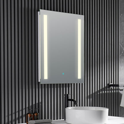 ANZZI Mantra Series 30" x 24" Frameless Led Bathroom Mirror With Built-In Defogger