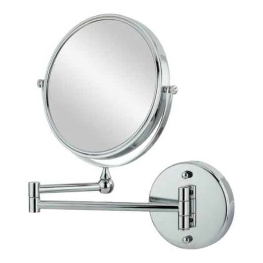 Aptations Mirror Image 11" x 13" Chrome Wall-Mounted Double Sided 10X Magnified Makeup Mirror