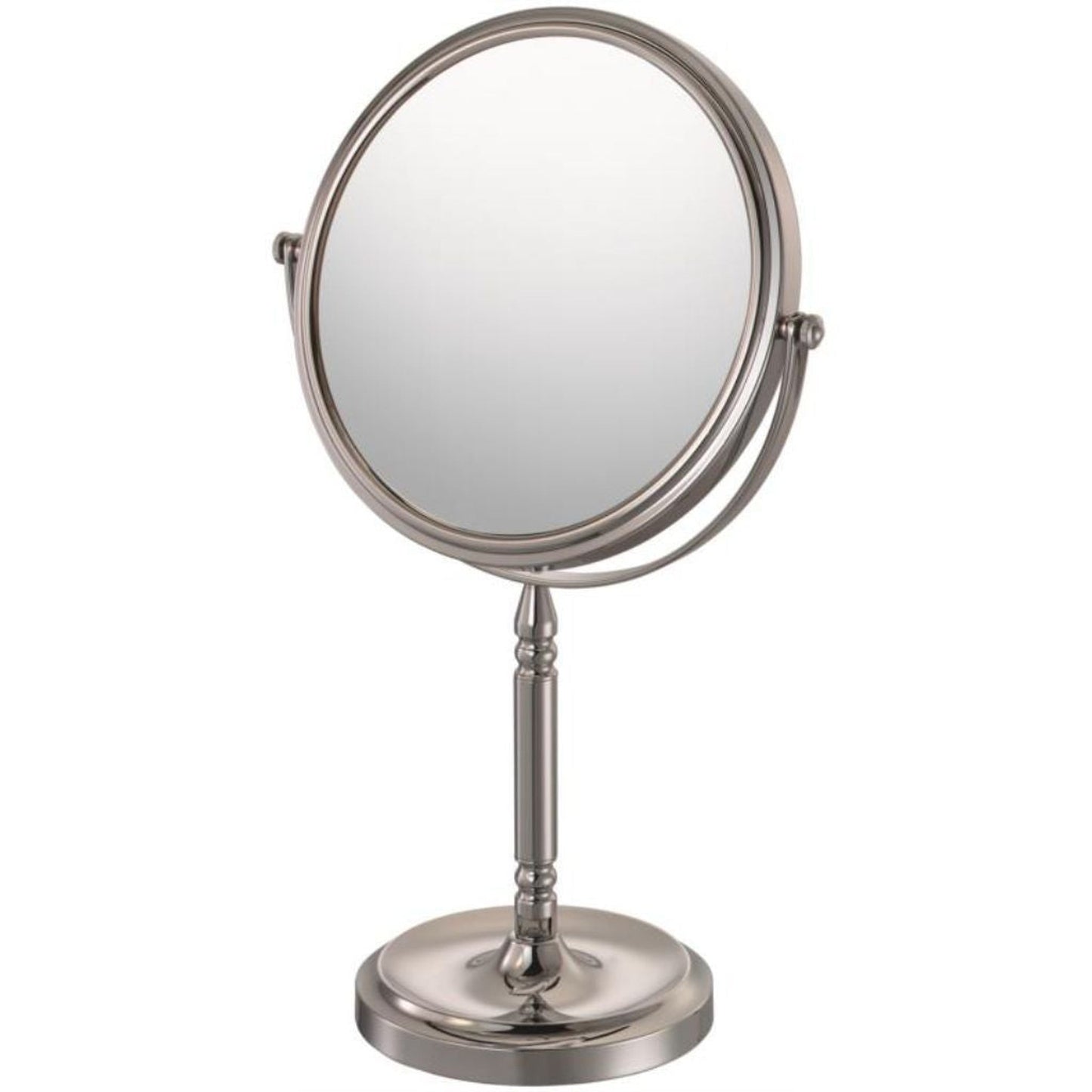 Aptations Mirror Image 8" Brushed Nickel Recessed Base Freestanding 1X/5X Magnified Makeup Mirror