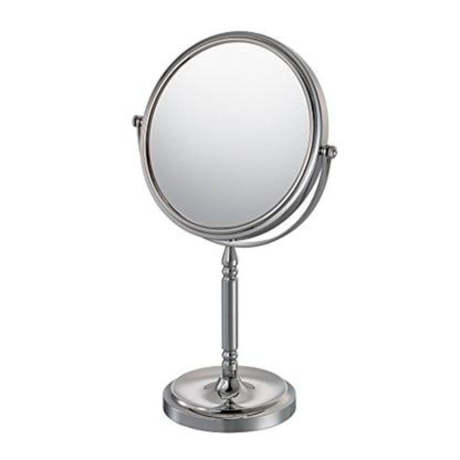 Aptations Mirror Image 8" x 15" Chrome Freestanding Recessed Base Double Sided 1X/10X Magnified Makeup Mirror