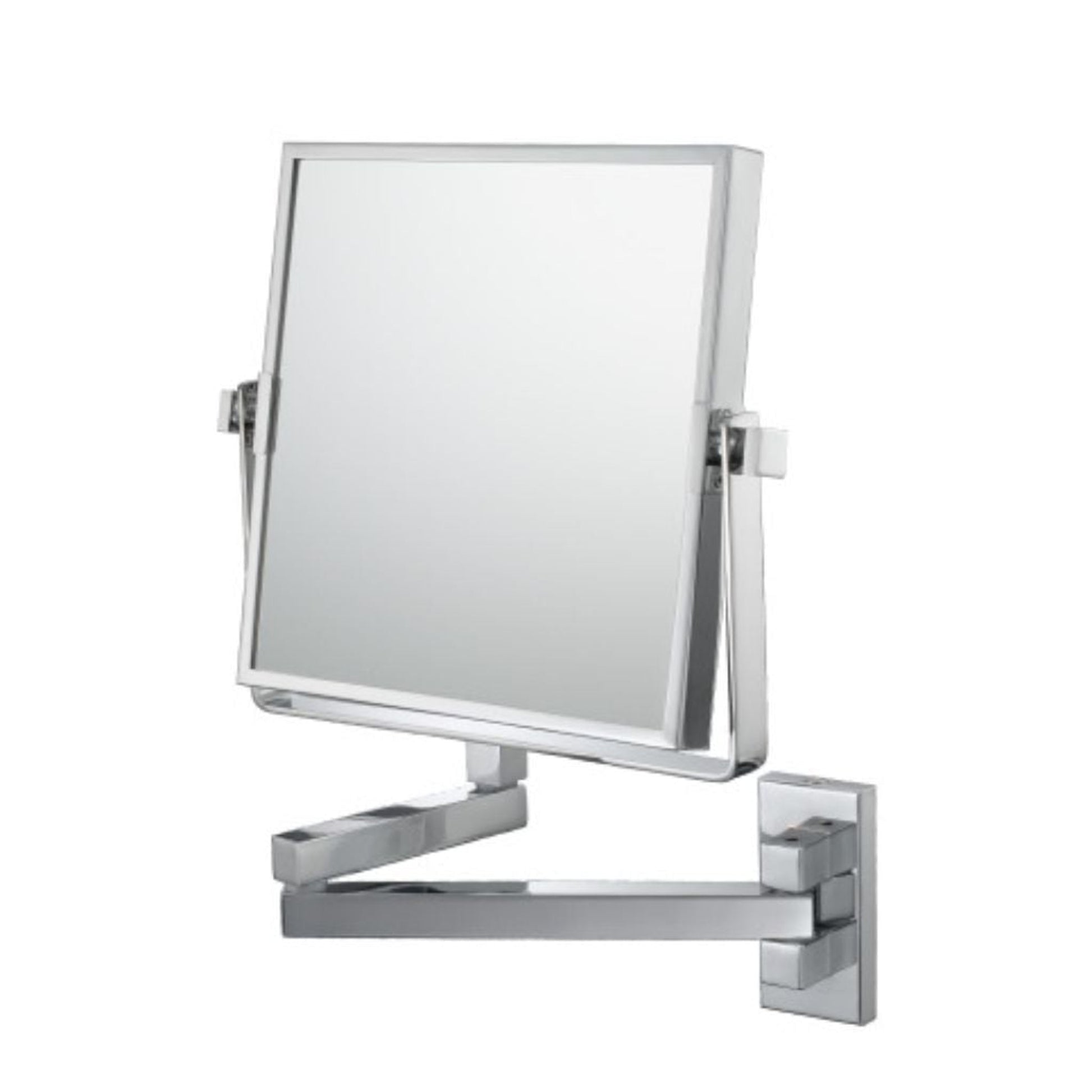 Aptations Mirror Image 9" x 12" Chrome Wall-Mounted Square 1X/3X Magnified Makeup Mirror