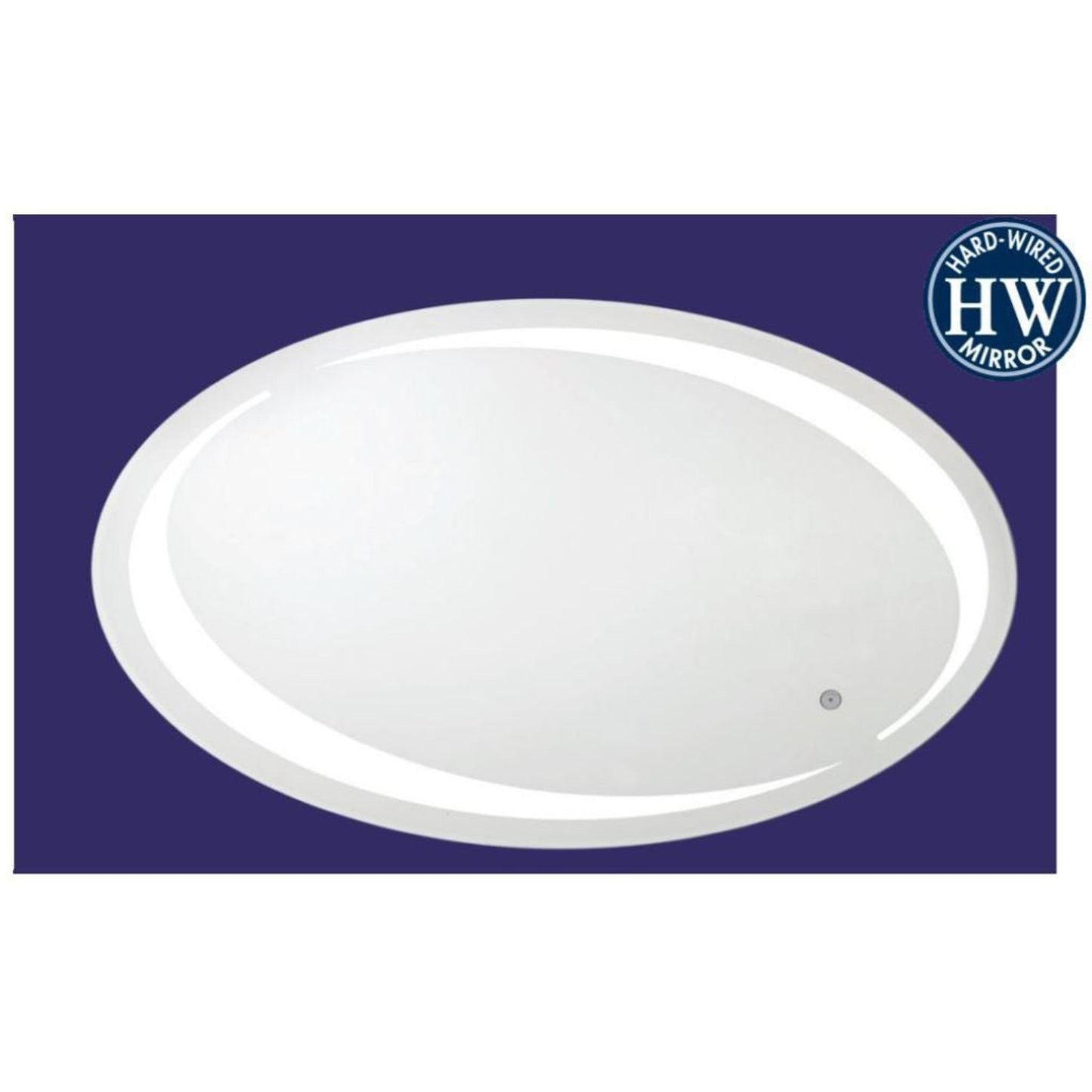 Aptations Sergeña Sol 23" x 35" Wall-Mounted Oval Hardwired LED Back-Lit Vanity Mirror With Tunable 2,700K Warm White to 5,800K Cool white Light Color