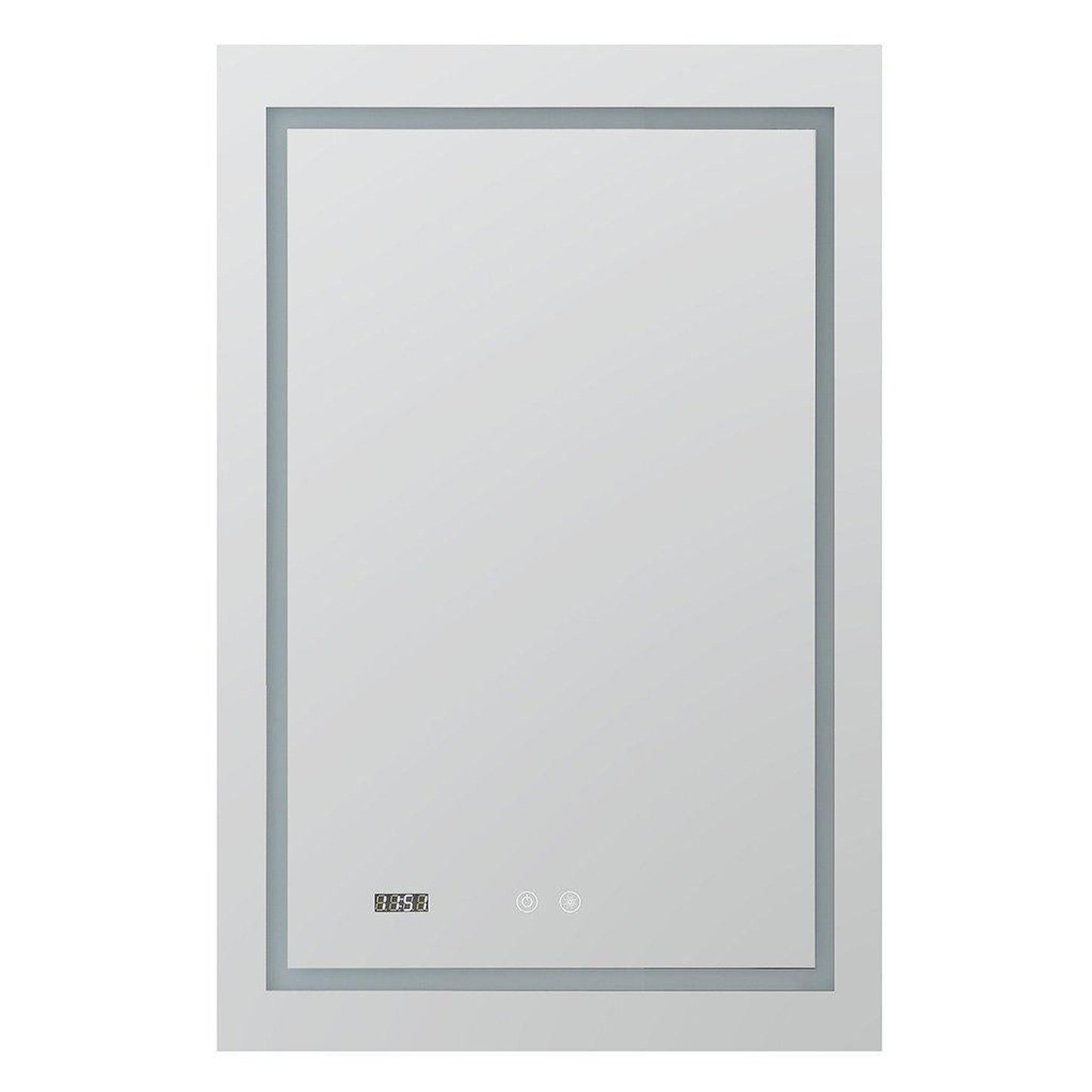 Aquadom Daytona 24" X 36" Rectangle Ultra-Slim Frame LED Lighted Bathroom Mirror With Defogger