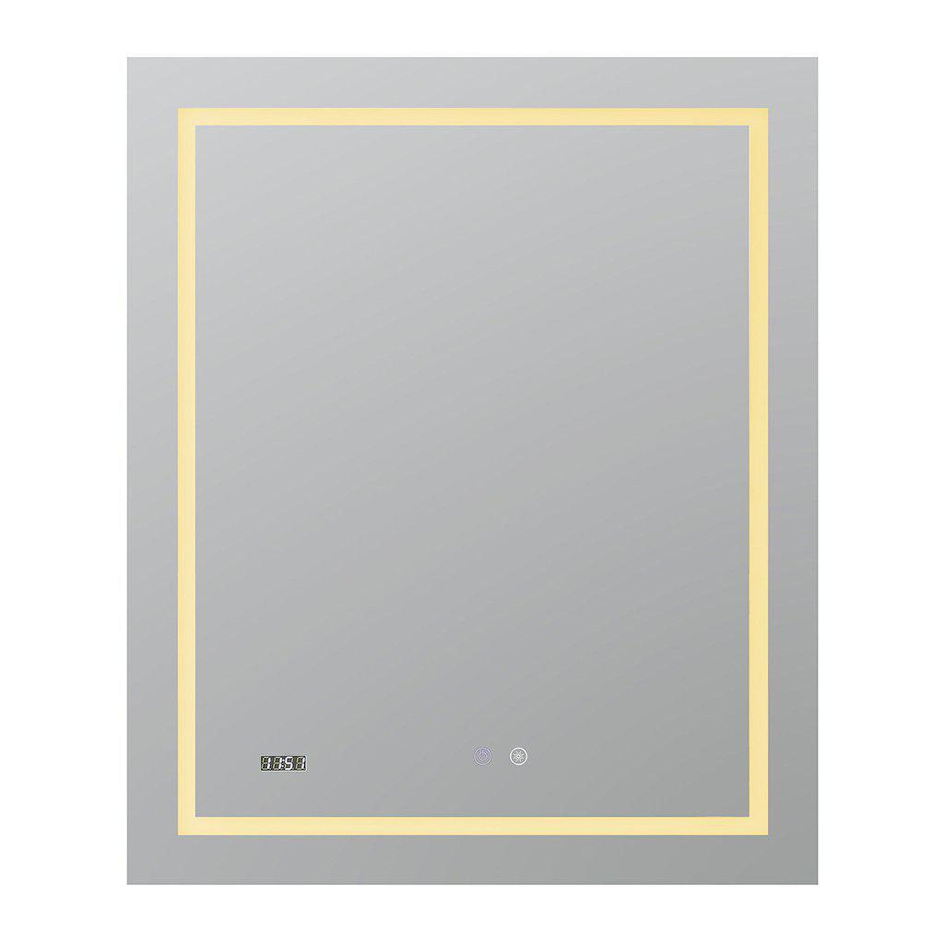 Aquadom Daytona 30" X 30" Square Ultra-Slim Frame LED Lighted Bathroom Mirror With Defogger