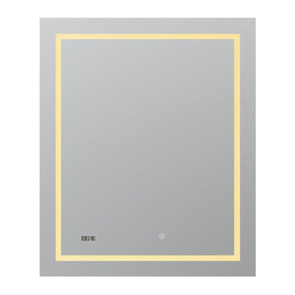 Aquadom Daytona 30" X 30" Square Ultra-Slim Frame LED Lighted Bathroom Mirror With Defogger