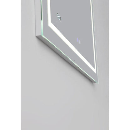 Aquadom Daytona 60" X 30" Rectangle Ultra-Slim Frame LED Lighted Bathroom Mirror With Defogger