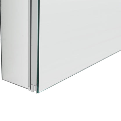 Aquadom Royale 40" x 30" Rectangle Recessed or Surface Mount Tri-View Bathroom Medicine Cabinet