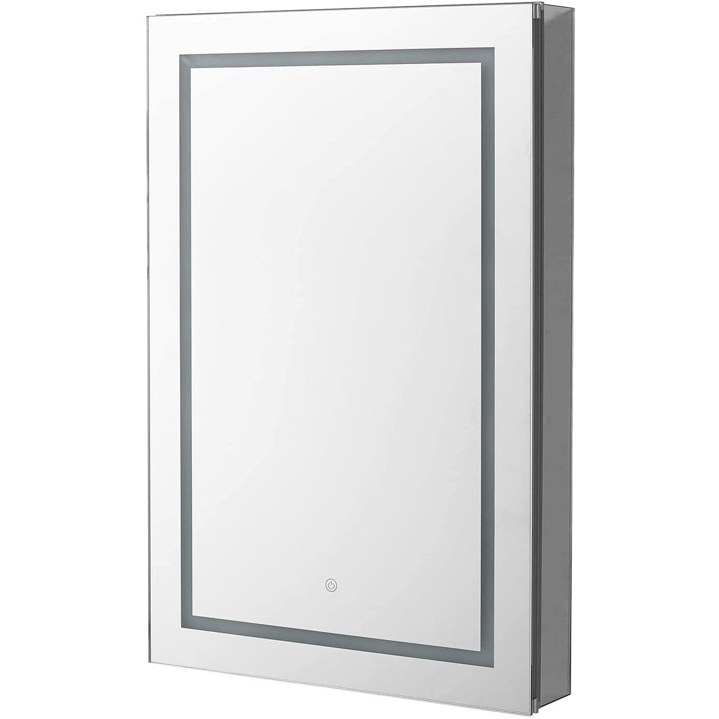 Aquadom Royale Plus 24" x 30" Rectangle Recessed or Surface Mount Single View Right Hinged LED Lighted Bathroom Medicine Cabinet With Defogger, Electrical Outlet, Magnifying Mirror