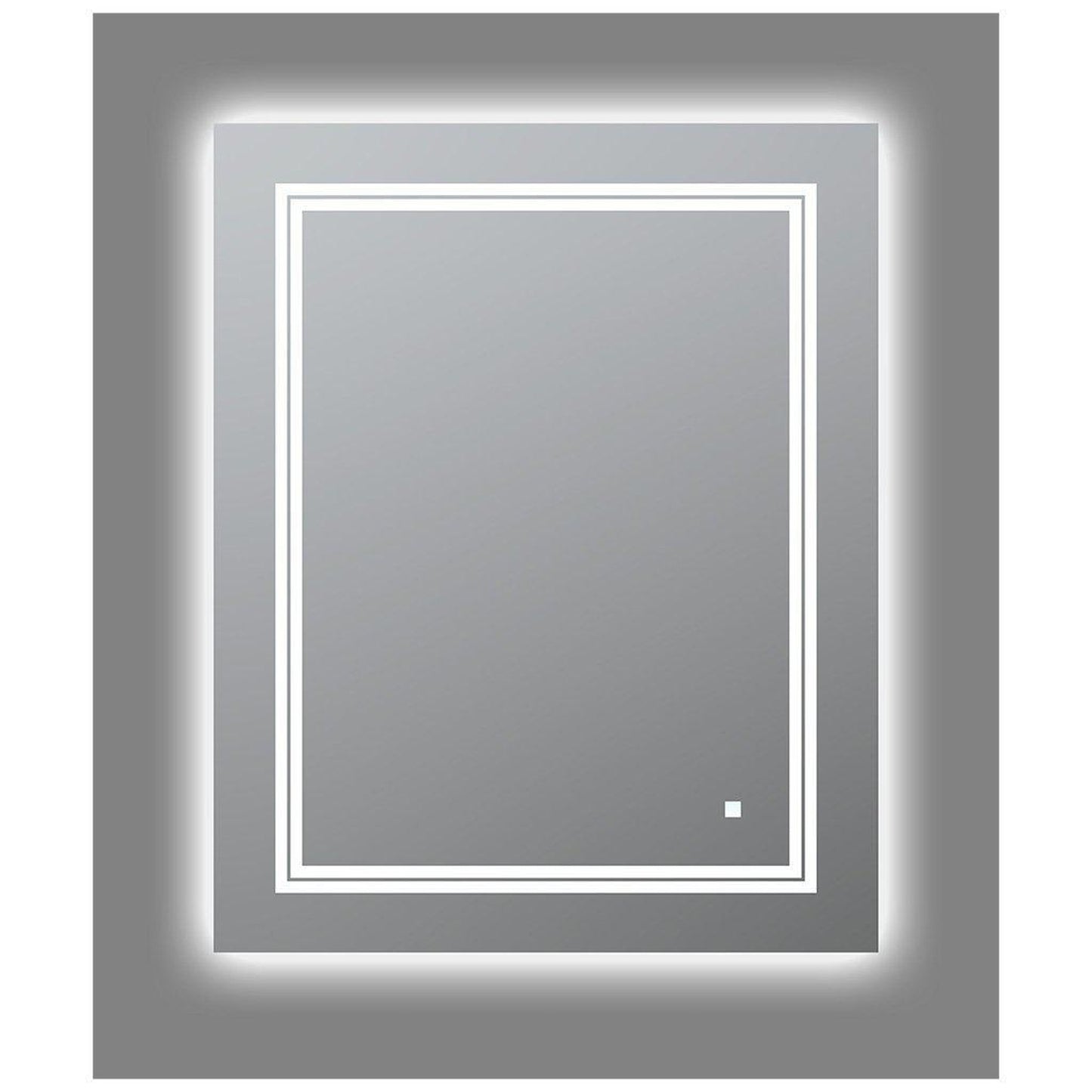 Aquadom SOHO 24" X 30" Rectangular Ultra-Slim Frame LED Lighted Bathroom Mirror With Defogger