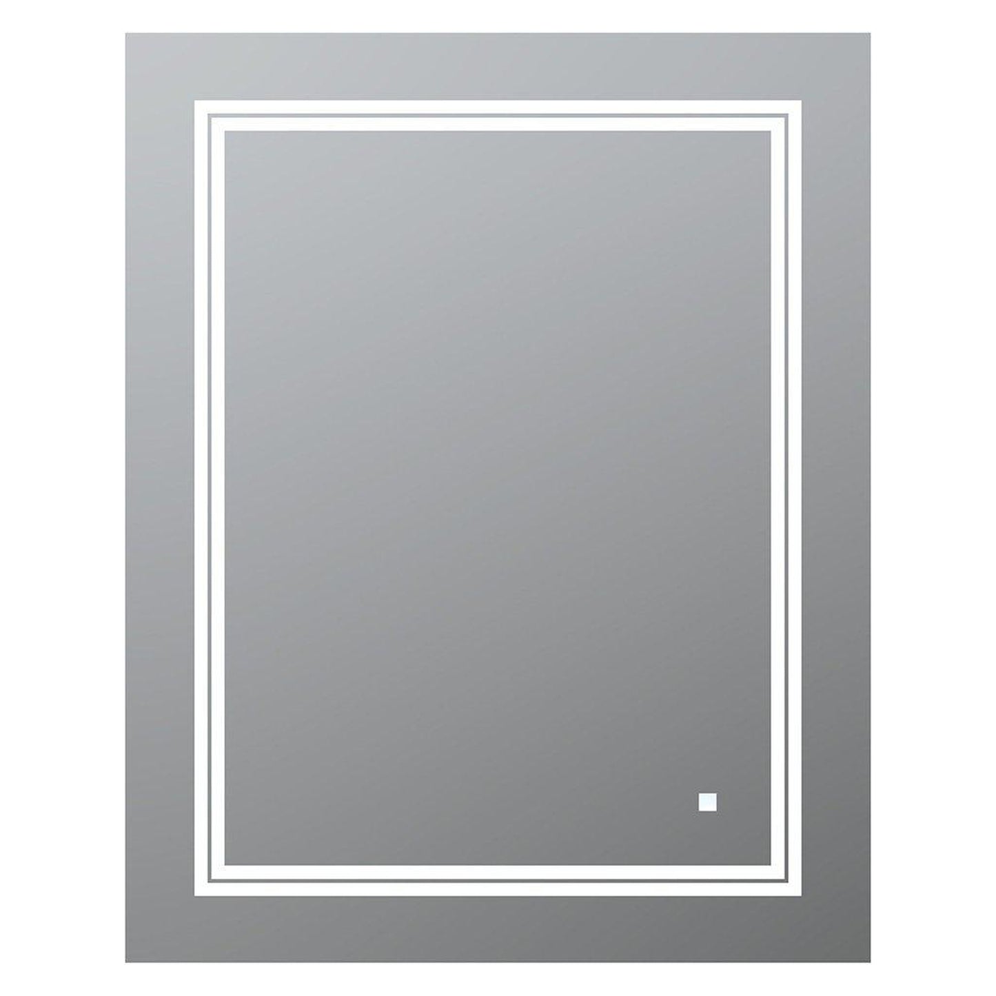 Aquadom SOHO 24" X 30" Rectangular Ultra-Slim Frame LED Lighted Bathroom Mirror With Defogger