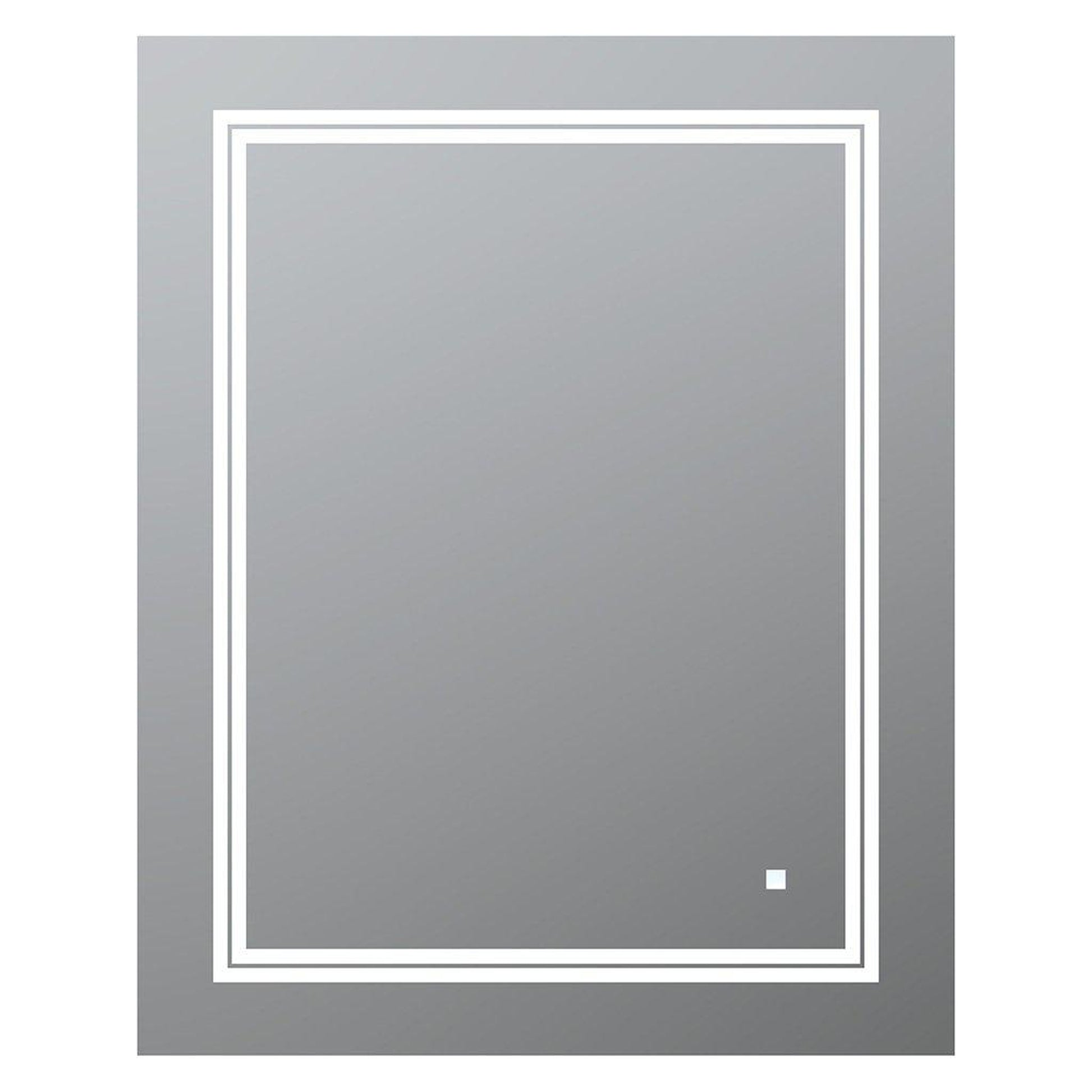 Aquadom SOHO 24" X 30" Rectangular Ultra-Slim Frame LED Lighted Bathroom Mirror With Defogger