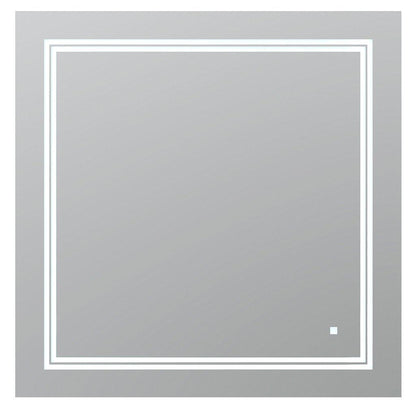 Aquadom SOHO 30" x 30" Square Ultra-Slim Frame LED Lighted Bathroom Mirror With Defogger