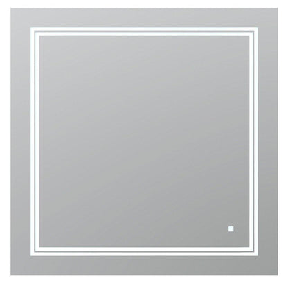 Aquadom SOHO 30" X 30" Square Ultra-Slim Frame LED Lighted Bathroom Mirror With Defogger