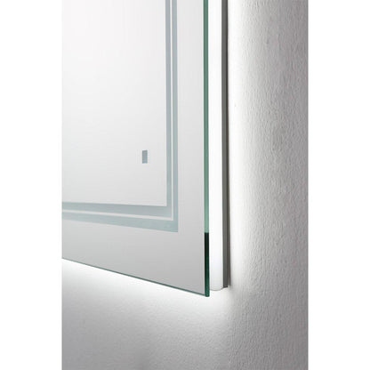 Aquadom SOHO 30" X 30" Square Ultra-Slim Frame LED Lighted Bathroom Mirror With Defogger