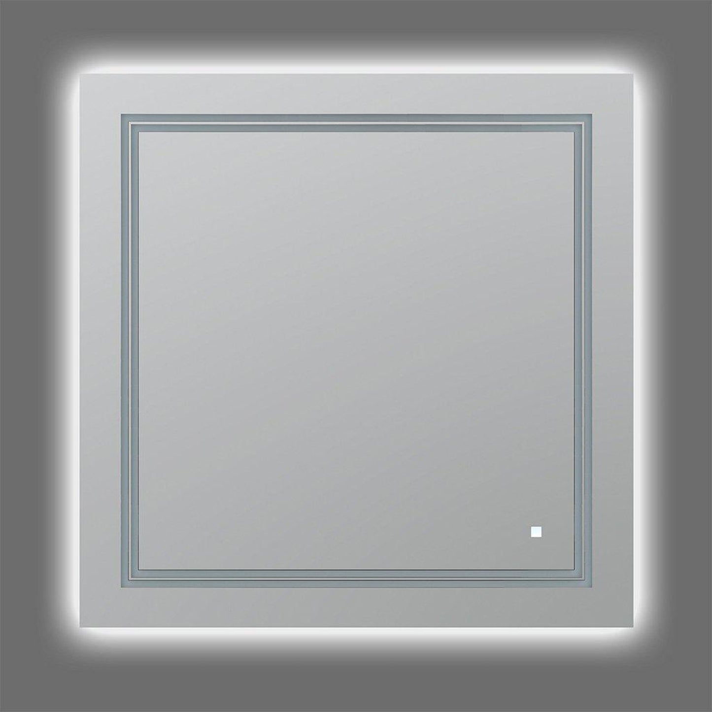 Aquadom SOHO 30" x 30" Square Ultra-Slim Frame LED Lighted Bathroom Mirror With Defogger