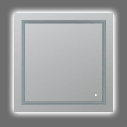 Aquadom SOHO 30" x 30" Square Ultra-Slim Frame LED Lighted Bathroom Mirror With Defogger