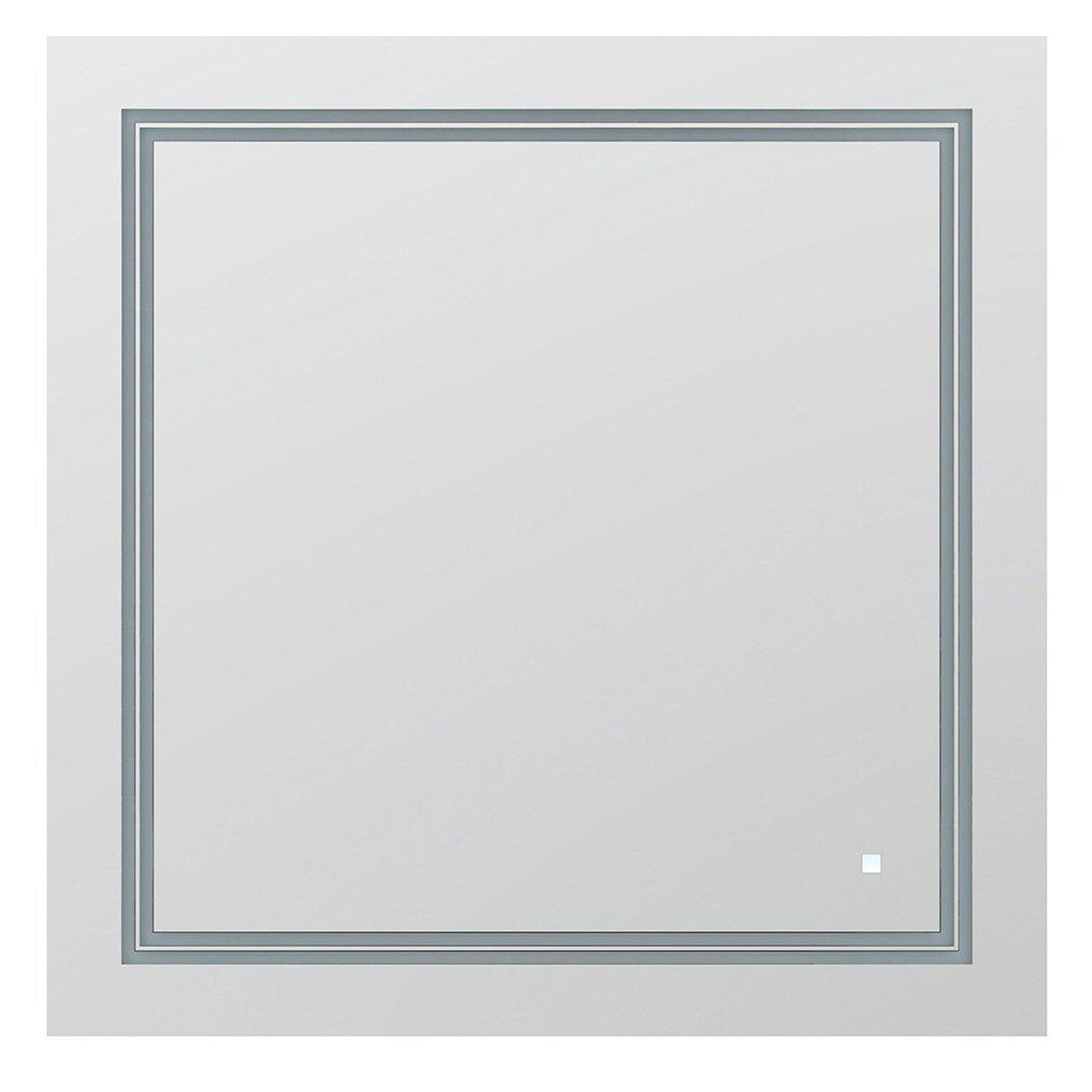 Aquadom SOHO 30" x 30" Square Ultra-Slim Frame LED Lighted Bathroom Mirror With Defogger