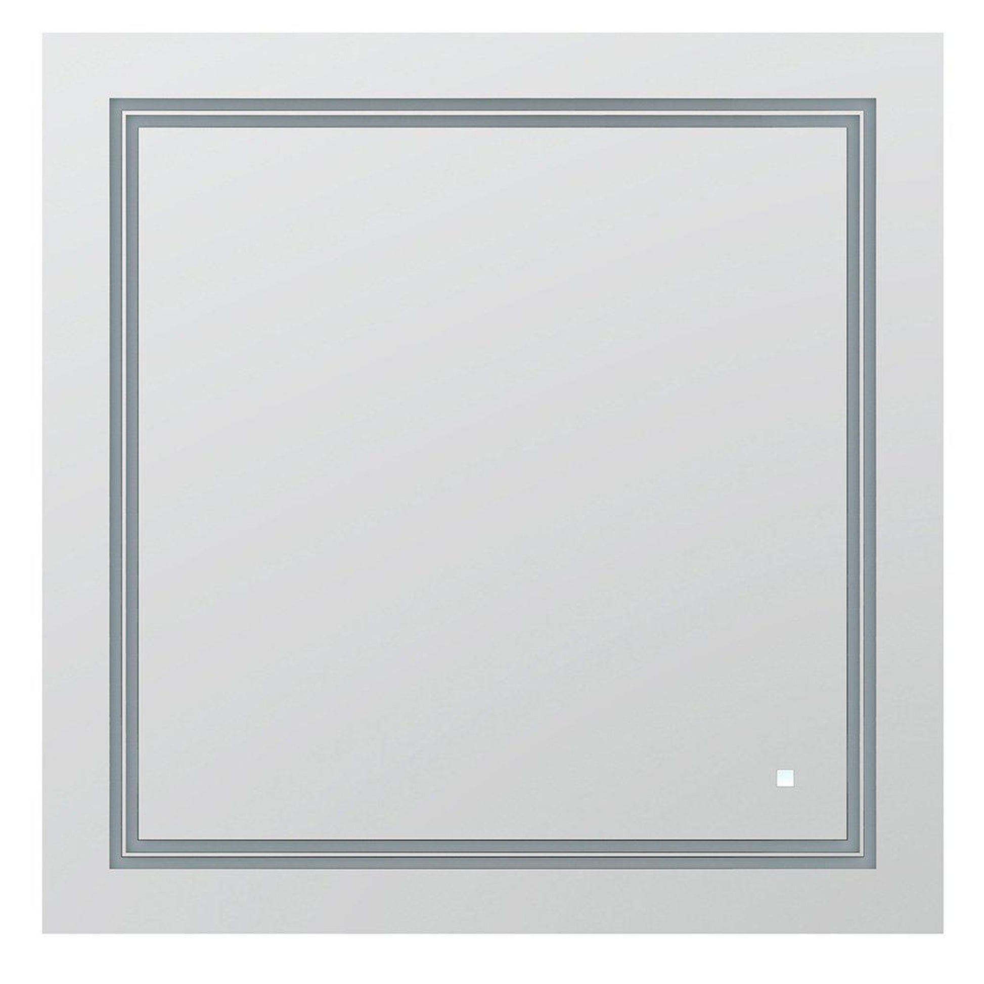 Aquadom SOHO 30" x 30" Square Ultra-Slim Frame LED Lighted Bathroom Mirror With Defogger