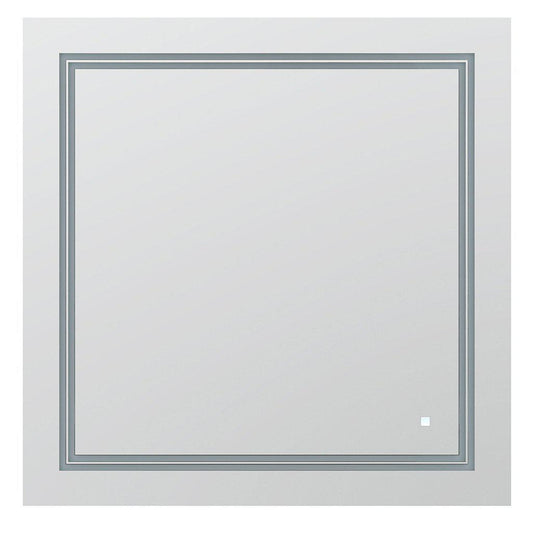 Aquadom SOHO 30" X 30" Square Ultra-Slim Frame LED Lighted Bathroom Mirror With Defogger