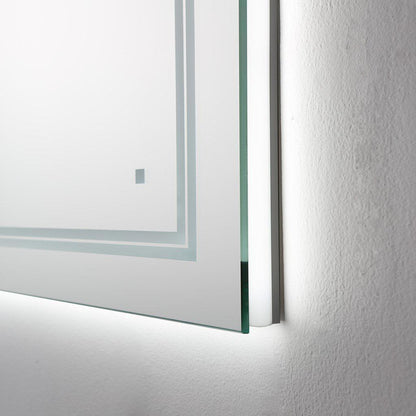 Aquadom SOHO 36" X 36" Square Ultra-Slim Frame LED Lighted Bathroom Mirror With Defogger