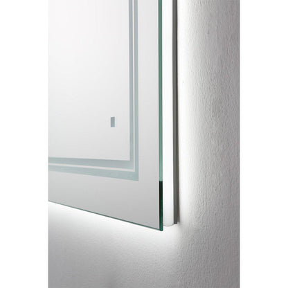 Aquadom SOHO 48" X 30" Rectangular Ultra-Slim Frame LED Lighted Bathroom Mirror With Defogger