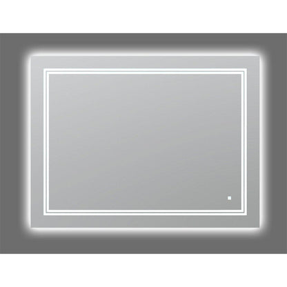 Aquadom SOHO 48" X 36" Rectangular Ultra-Slim Frame LED Lighted Bathroom Mirror With Defogger