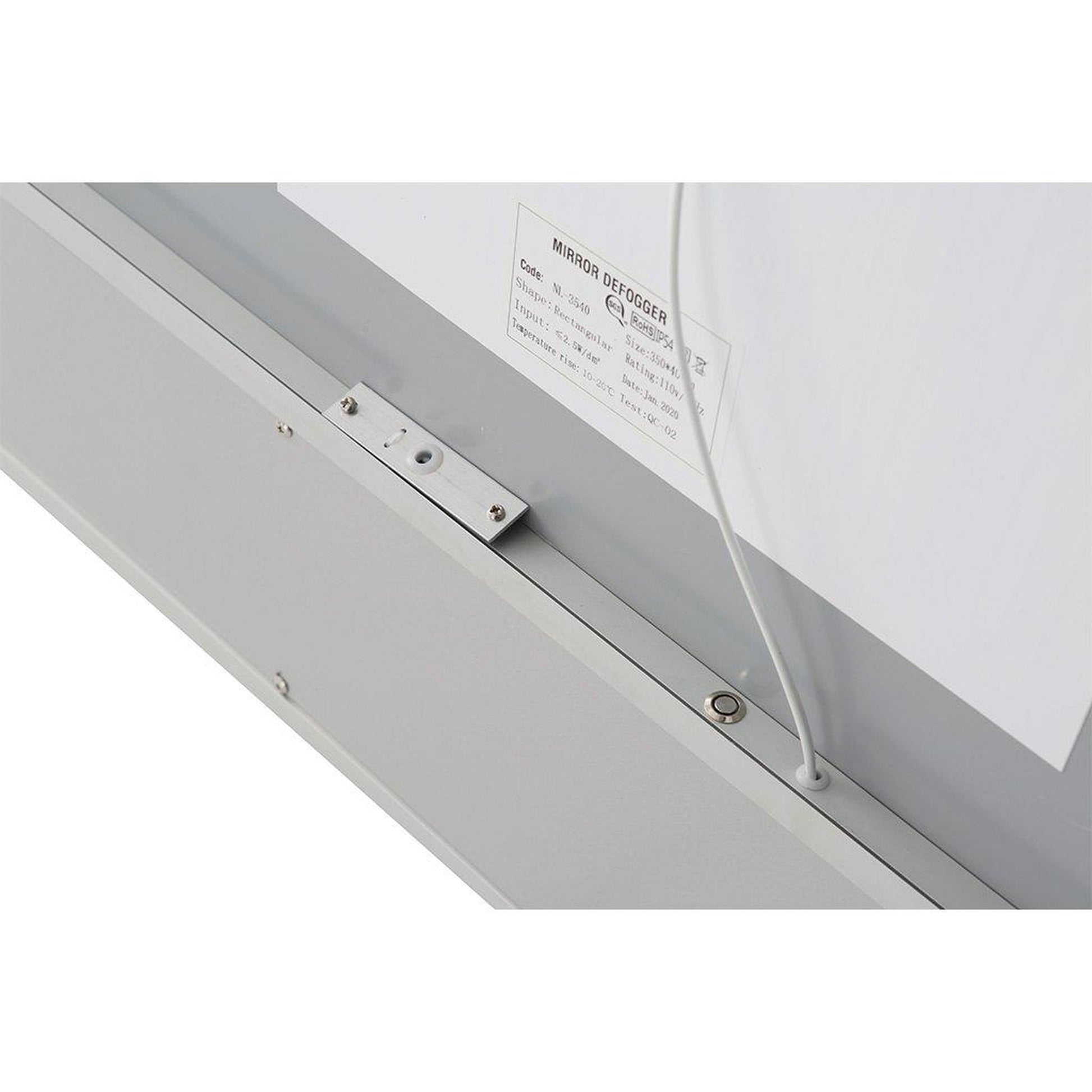 Aquadom SOHO 60" x 30" Rectangular Ultra-Slim Frame LED Lighted Bathroom Mirror With Defogger