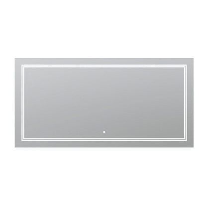 Aquadom SOHO 60" x 30" Rectangular Ultra-Slim Frame LED Lighted Bathroom Mirror With Defogger