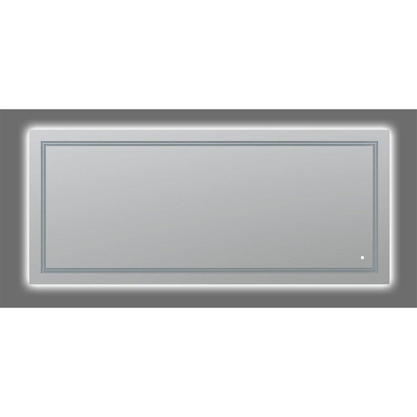Aquadom SOHO 72" x 36" Rectangular Ultra-Slim Frame LED Lighted Bathroom Mirror With Defogger