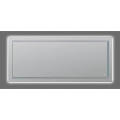 Aquadom SOHO 72" x 36" Rectangular Ultra-Slim Frame LED Lighted Bathroom Mirror With Defogger
